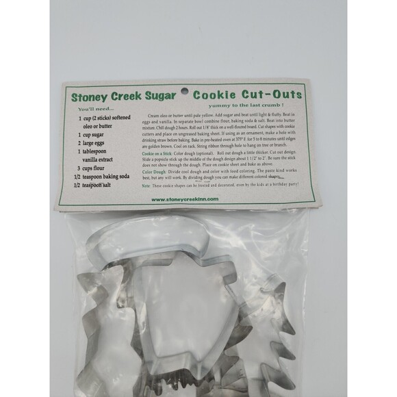 Stoney Creek Cookie Cutters Metal Set of 6 HS337 & Recipe Wildlife Outdoor - Picture 6 of 12